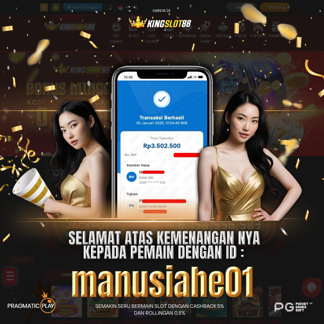 SELAMAT ATAS KEMENANGANNYA UNTUK ID :manusiahe01